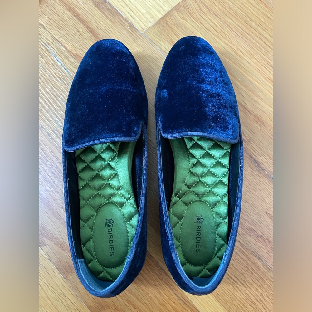 Birdies The Starling in Navy Blue Velvet